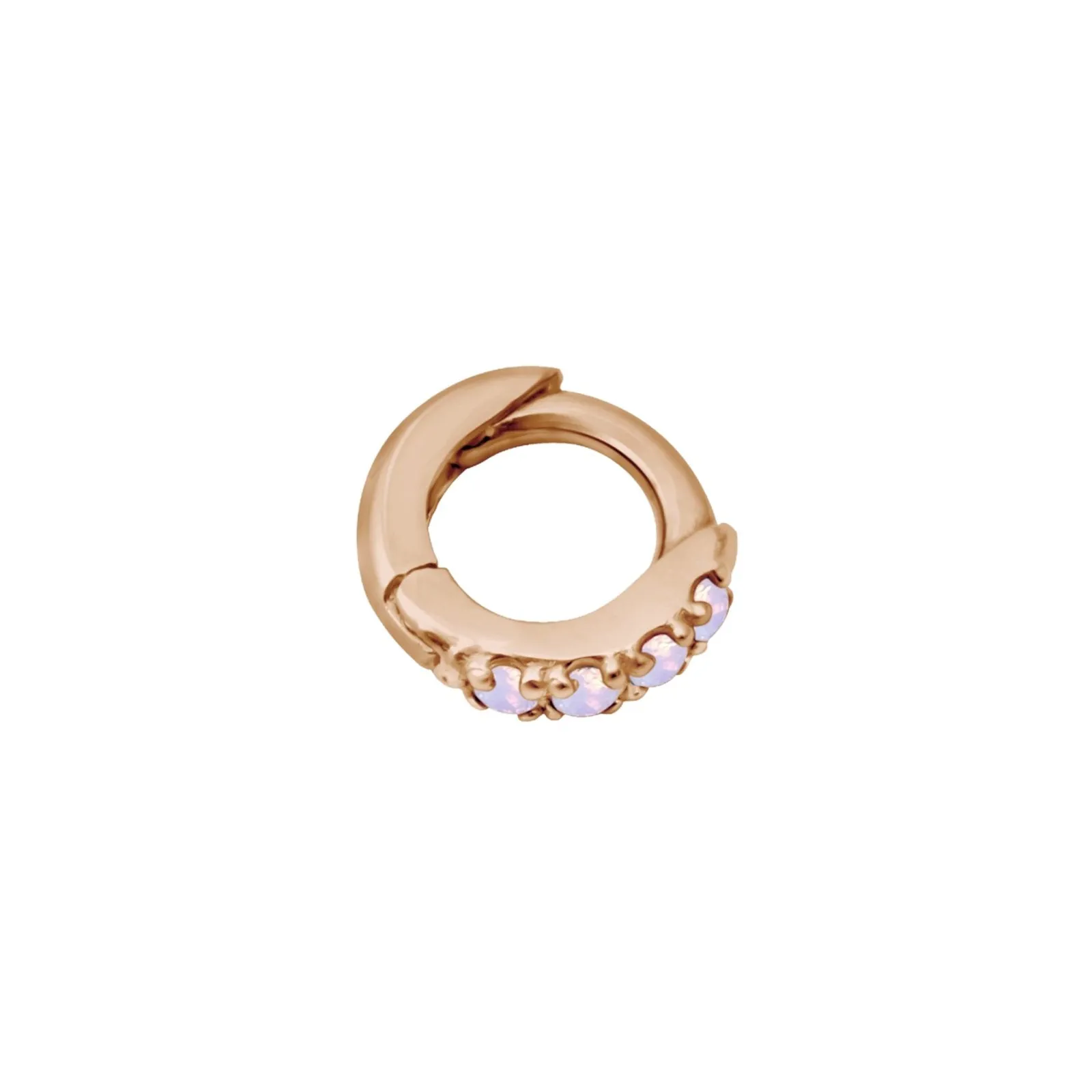 Opal Pavé Studded Huggie Earring