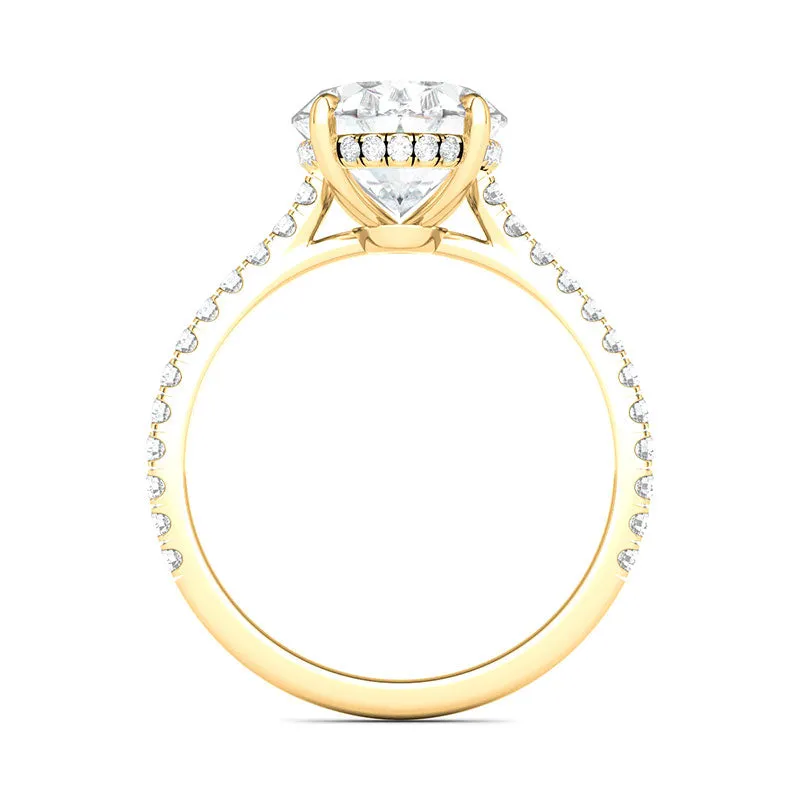 Oval Cut Pave Diamond Ring