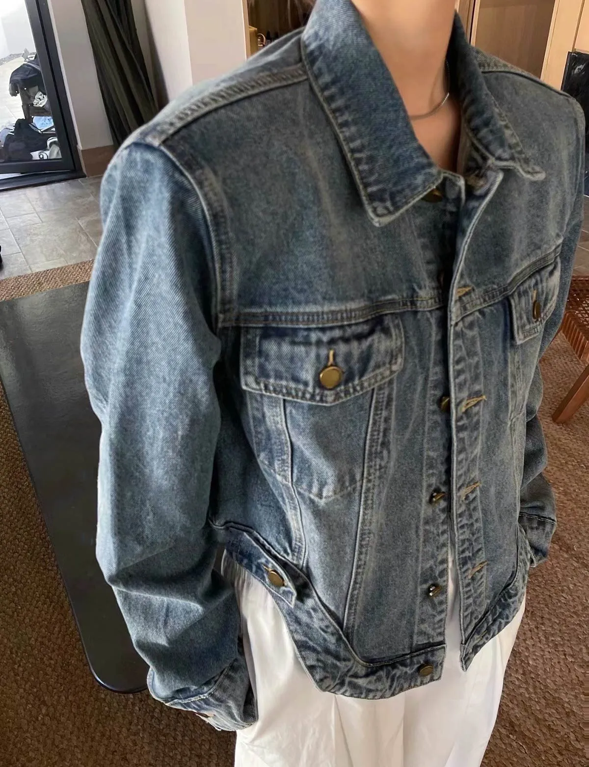 Padded Denim Jacket-BESTSELLER