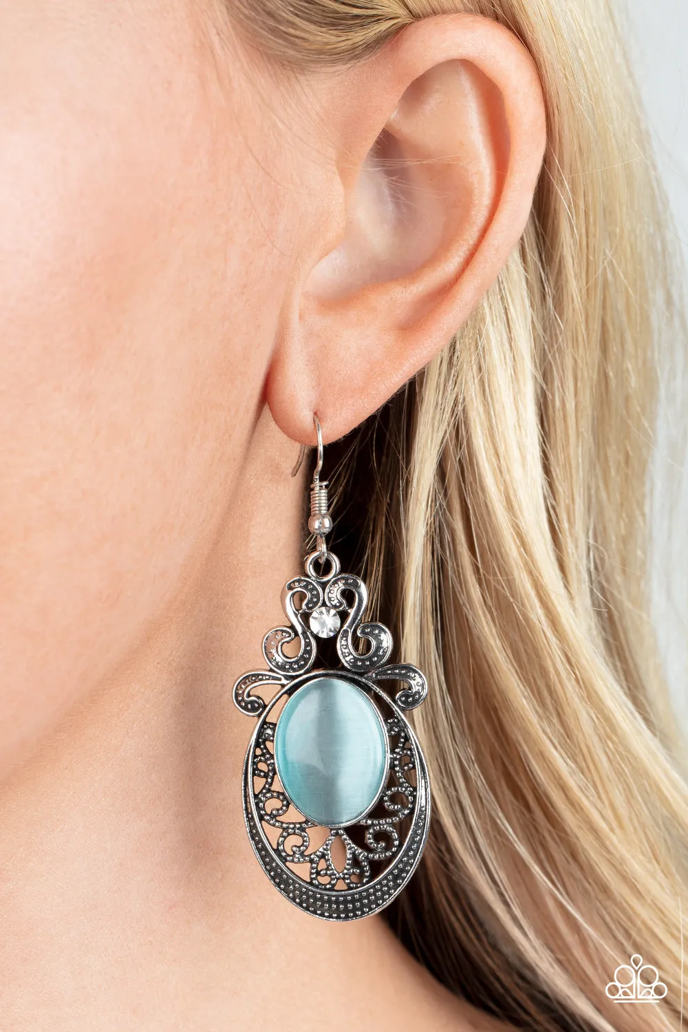 Paparazzi Garden Gondola Ride Blue Earrings