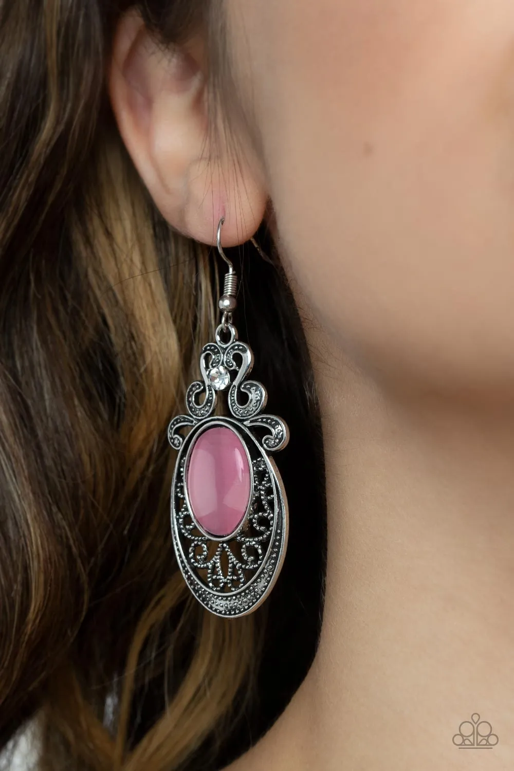 Paparazzi Garden Gondola Ride Pink Earrings