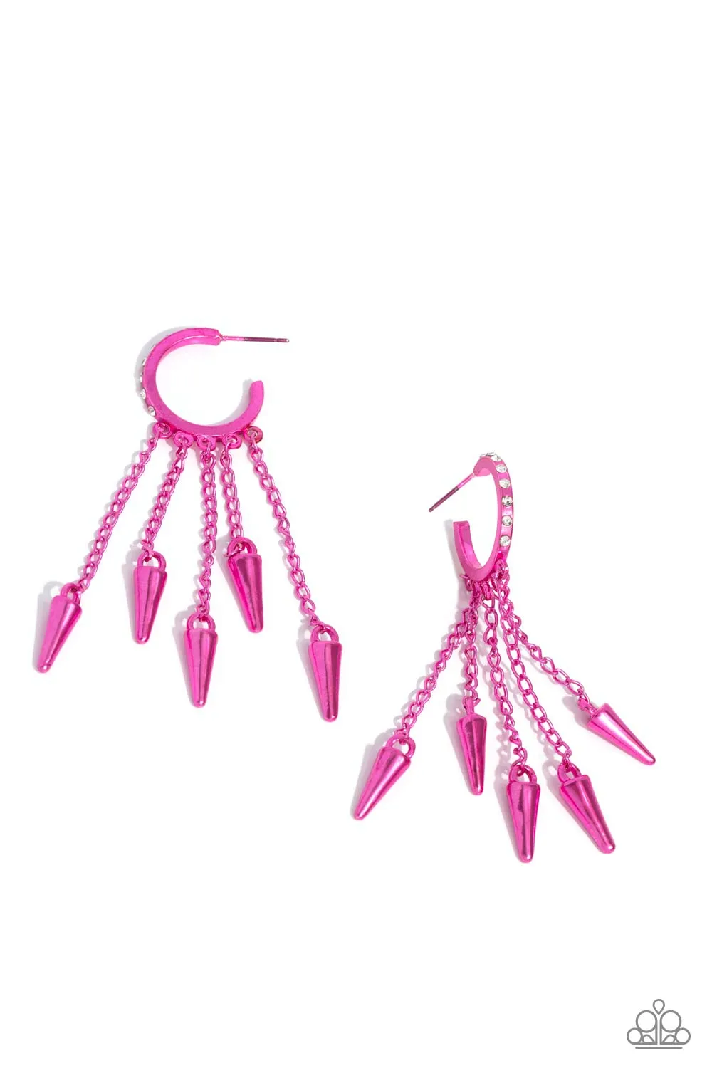 Paparazzi Piquant Punk Pink Post Earrings