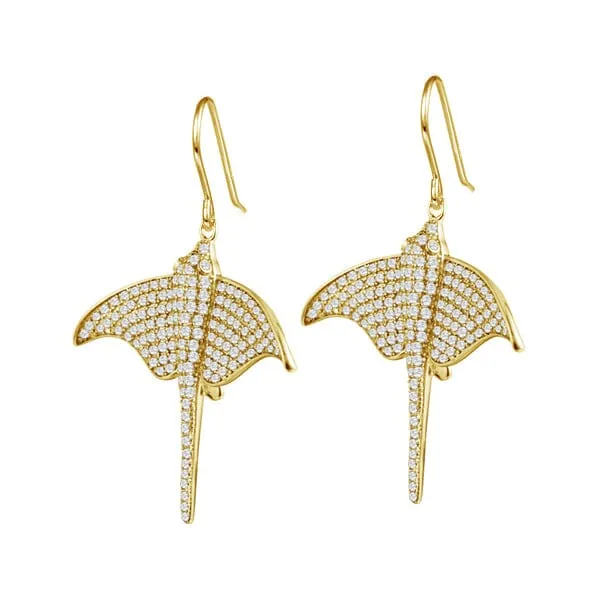 Pavé Majestic Eagle Ray Earrings