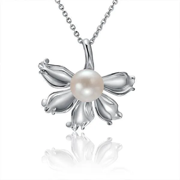 Pearl Naupaka Flower Pendant