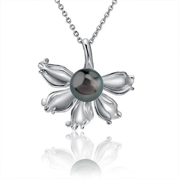 Pearl Naupaka Flower Pendant