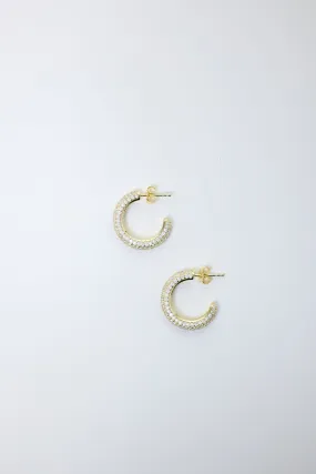 PG Designs Medium Crystal Hoop Earrings