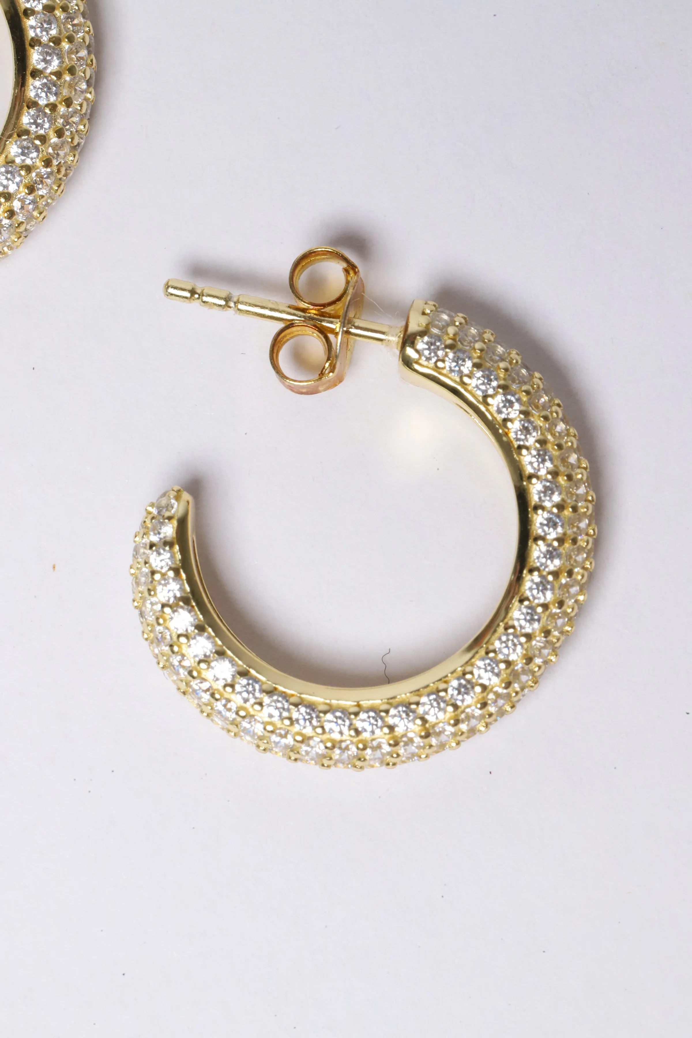 PG Designs Medium Crystal Hoop Earrings