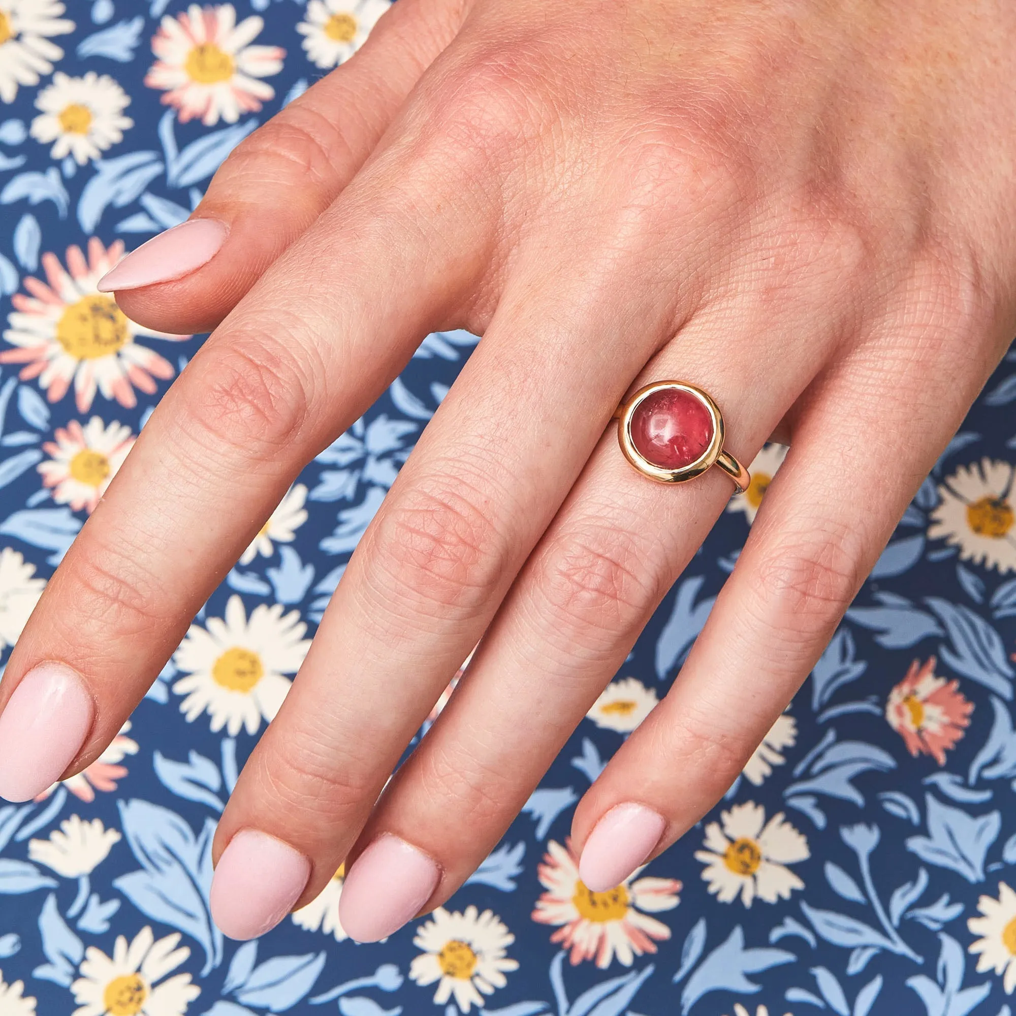 Pink City Cabochon Ring