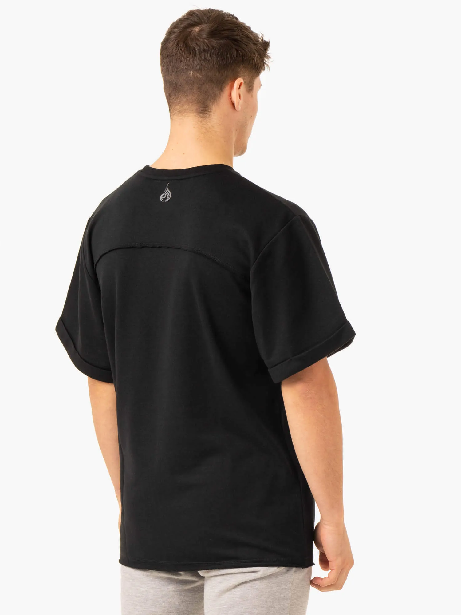 Pursuit Oversized Fleece T-Shirt - Black