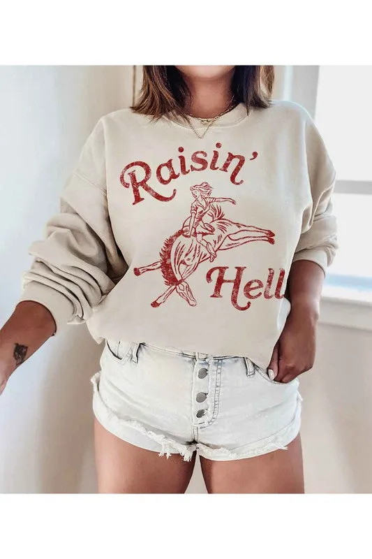 RAISIN HELL GRAPHIC SWEATSHIRT