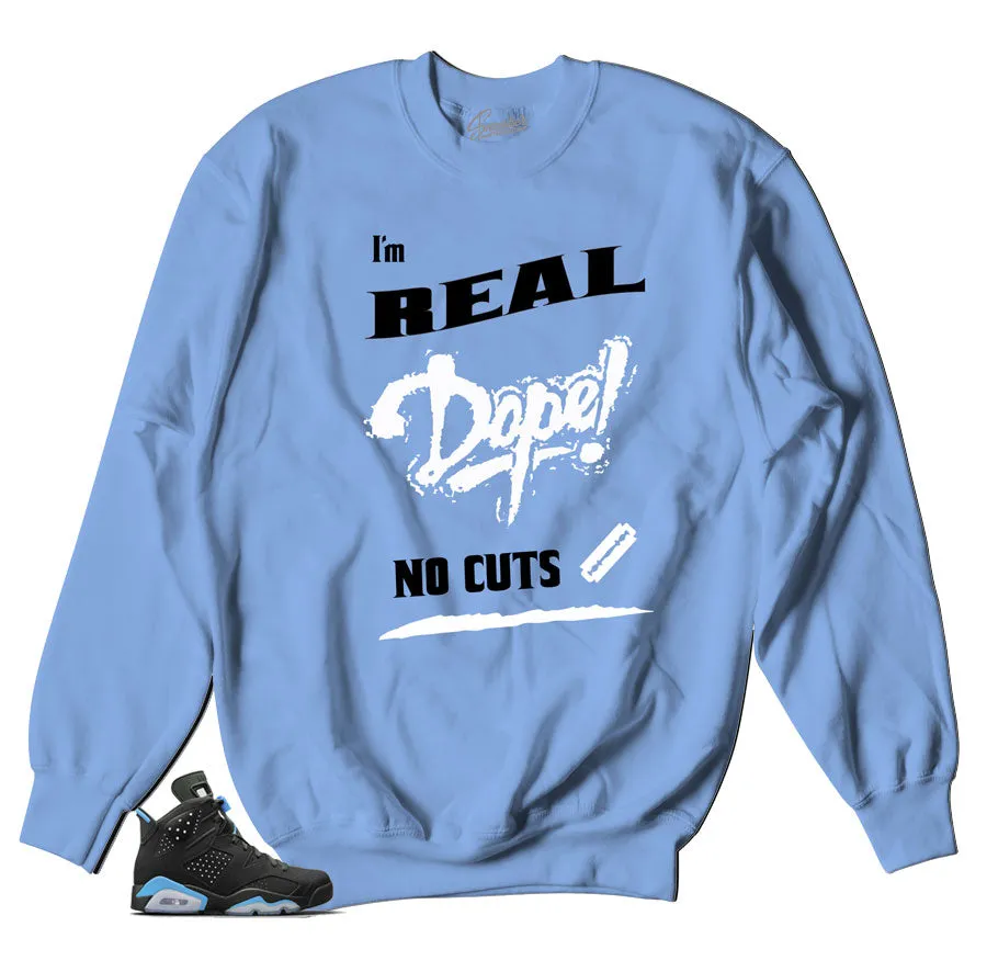 Retro 6 University Blue Sweater - No Cuts - Blue