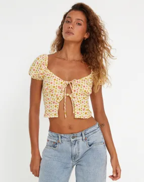 Rom Top in Daisy Chain Cream