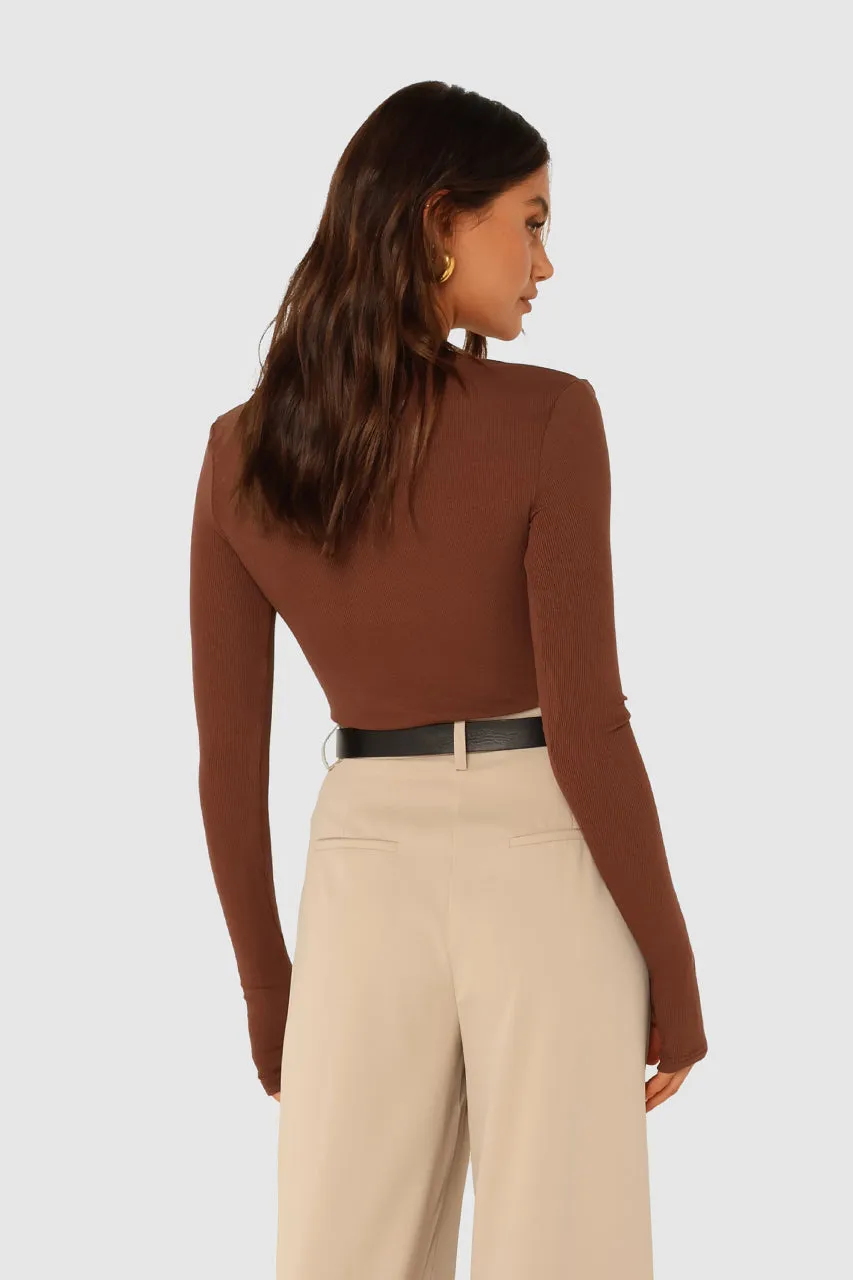 Sinclair Long Sleeve Top | Choc