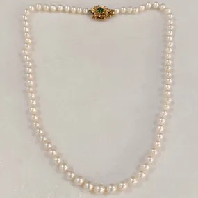 Vintage Single Strand Pearl Necklace