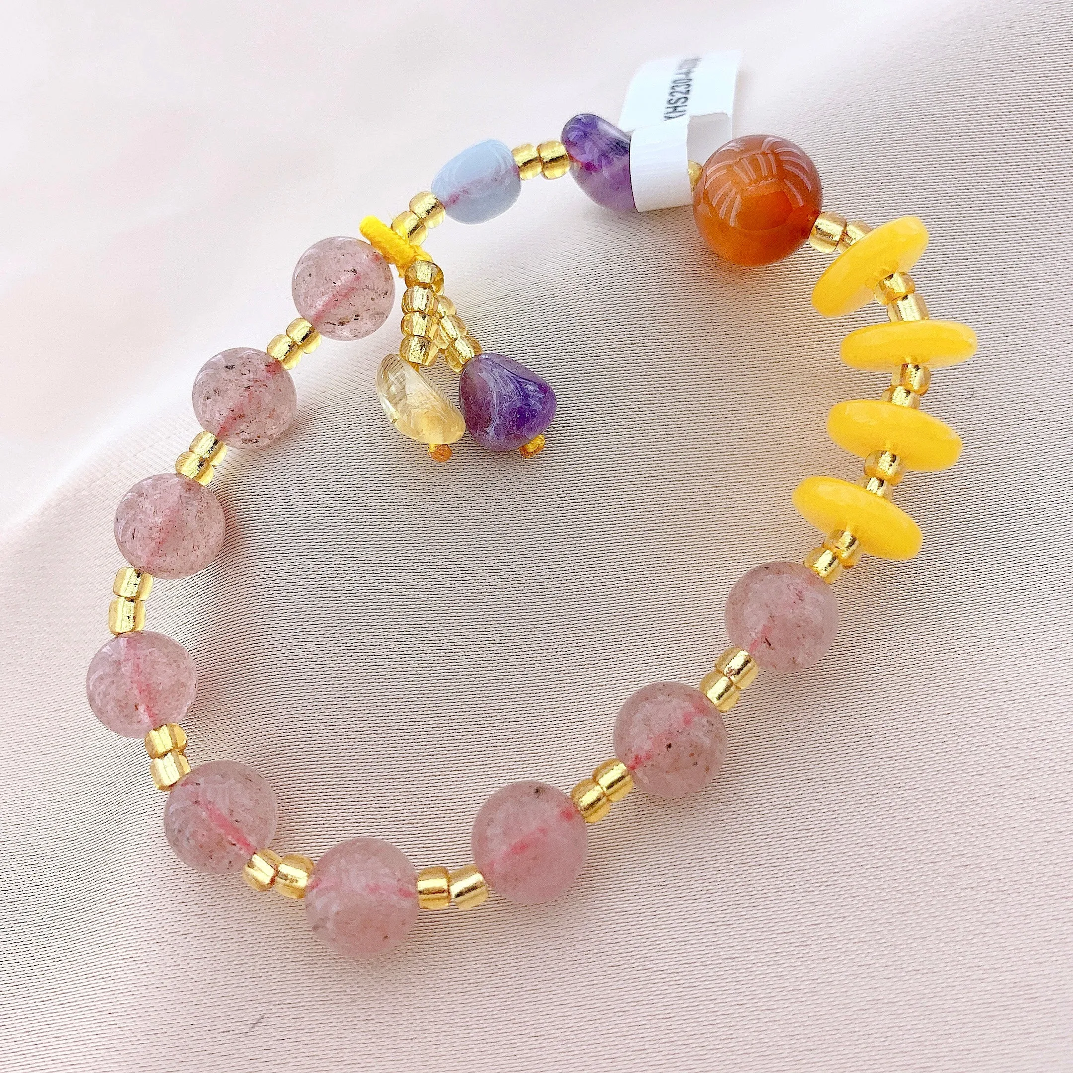 Women's Fashion Yellow noneystone Beads Gemstone Bracelet